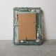 Brutalist mirror in postmodernist glass shard 1980