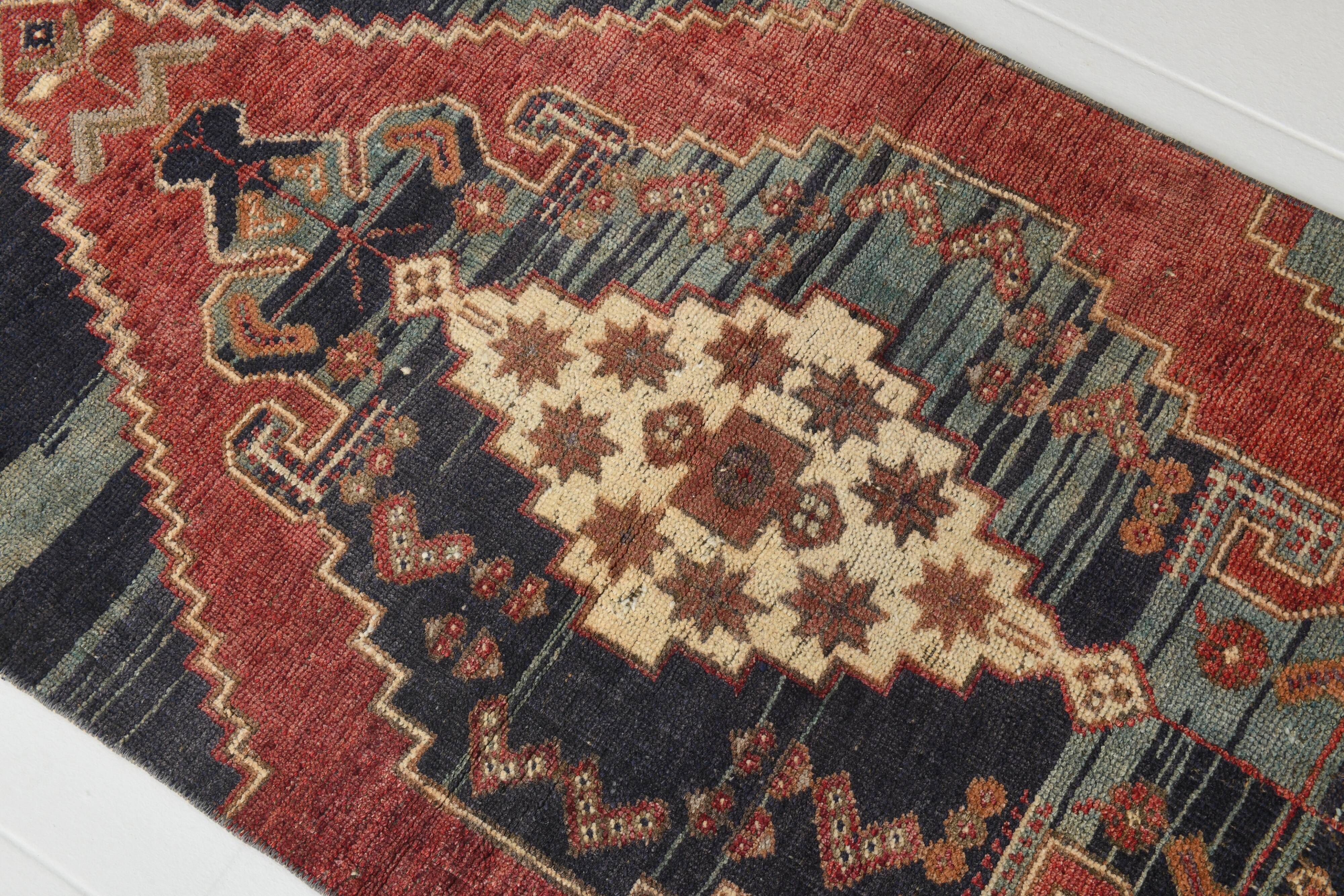 2x7 Small Size Vintage Runner Rug, 69x220Cm
