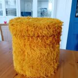 70s faux fur pouf