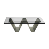 70s aluminium coffee table