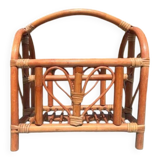 Vintage rattan magazine rack – Natural and retro elegance