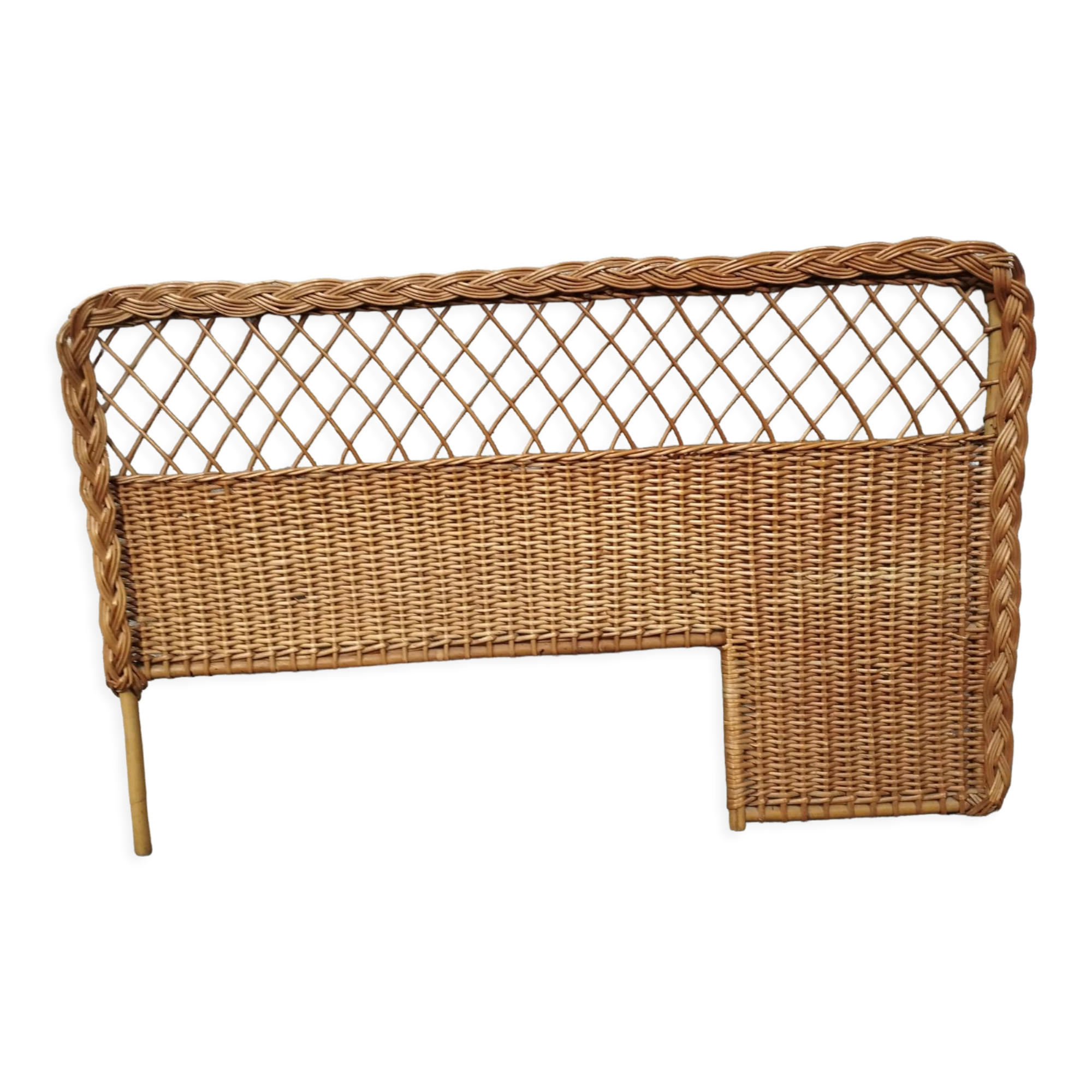 Vintage 50s rattan headboard
