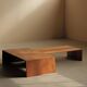 Pair of nesting coffee tables in solid wood, around 1980.