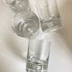 Set of 4 bubble tumblers in very cold half crystal.