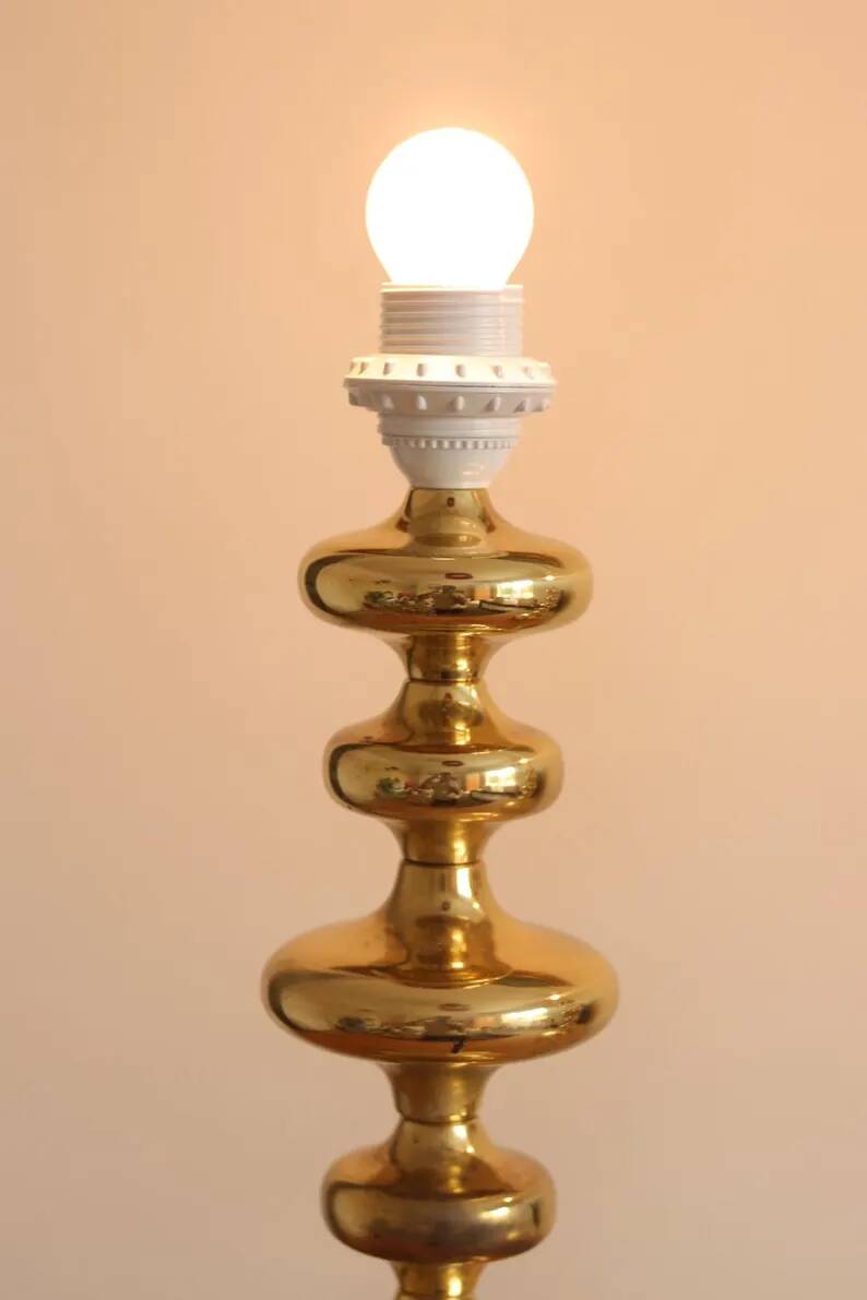 Pair of Swedish Coil Table Lamps