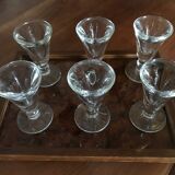 Liquor glasses with tray
