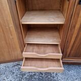3-door walnut wardrobe