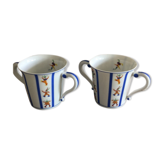 2 Christofle's Folletto porcelain bowls collection