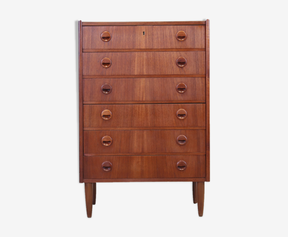 Commode danoise en teck des tiroirs des années 60