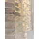 Set of Two Contemporary Opalino Strips “Listelli” Murano Glass Gold Wall Sconces