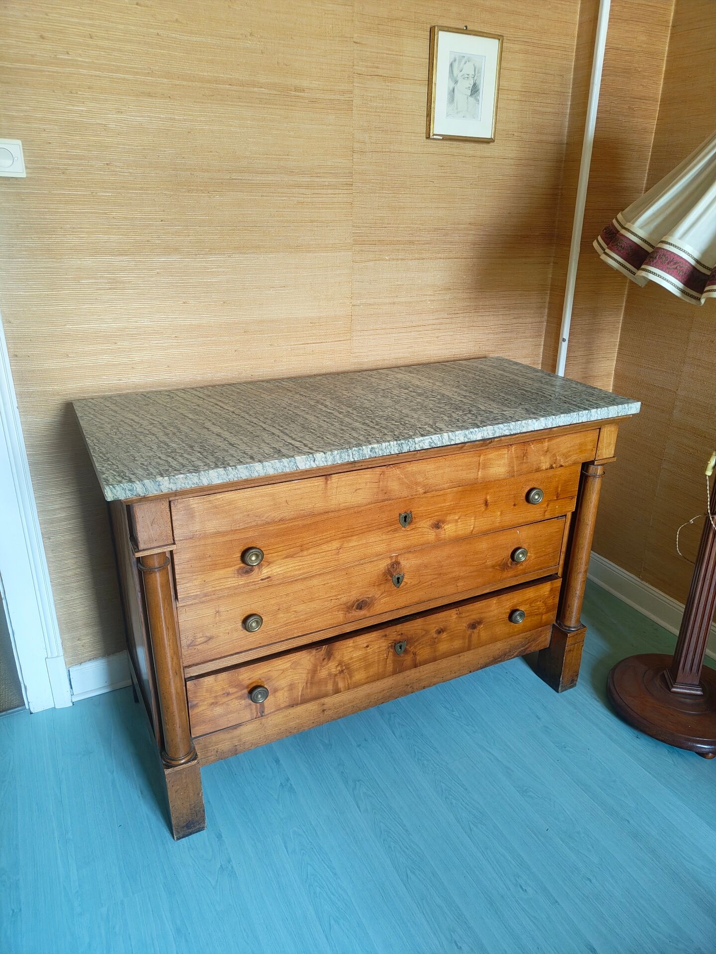 Commode provençale avec plateau marbre