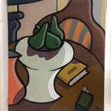 Oil painting still life Franco Prayer (1924) 60x50 cm