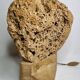 Sculptural lamp in openwork mineral concretion, brutalist style – 42 cm