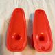 2 orange plastic hooks 70s.