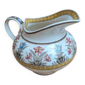 Old milk jug Sarreguemines U&c – Ironstone – Derby polychrome model