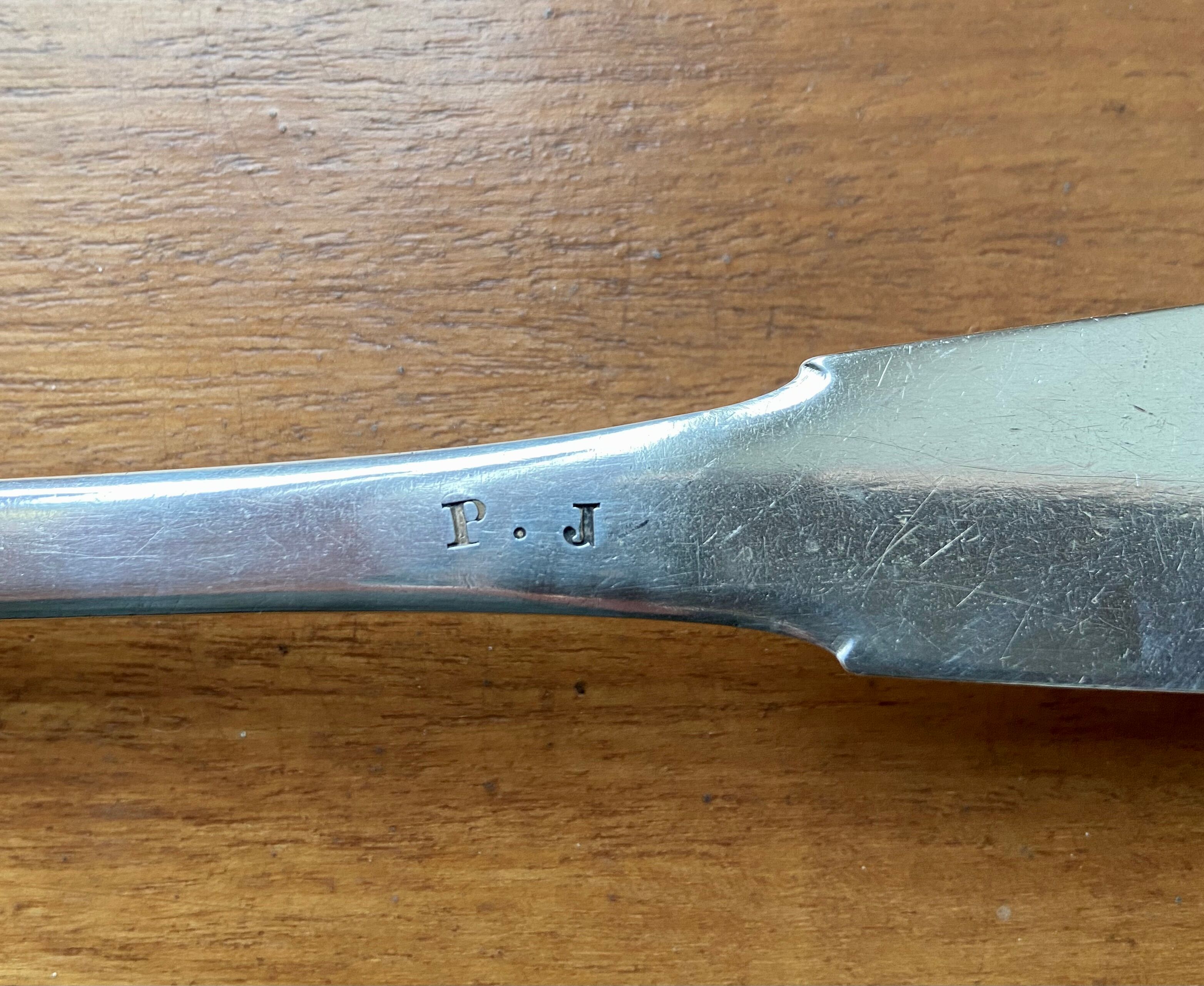 Antique solid silver ladle