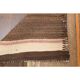 Vintage Turkish Oushak handmade wool cotton beige kilim runner rug 79x303