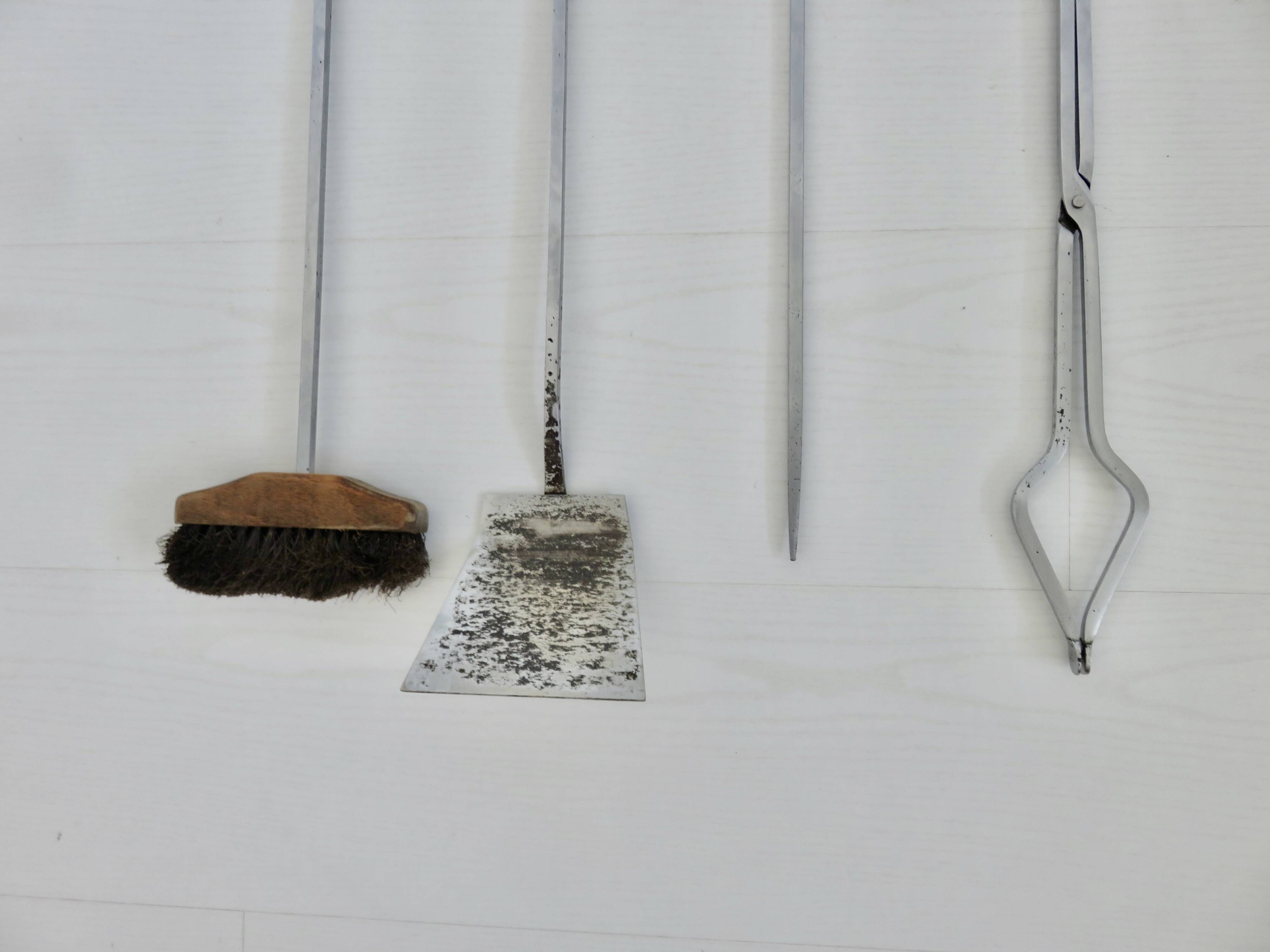 Fireplace set "Jean Paul Créations" signed, 1970