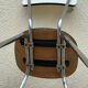 Chaises Formica  blanc pieds compas