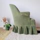 Antique crapaud armchair - green velvet