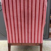Old armchair and its Louis XVI style footrest/velvet covering