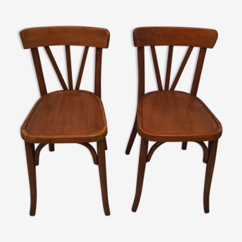 Lot de 2 chaises bistrots baumann