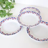Set de 4 assiettes à dessert, Moulin des Loups