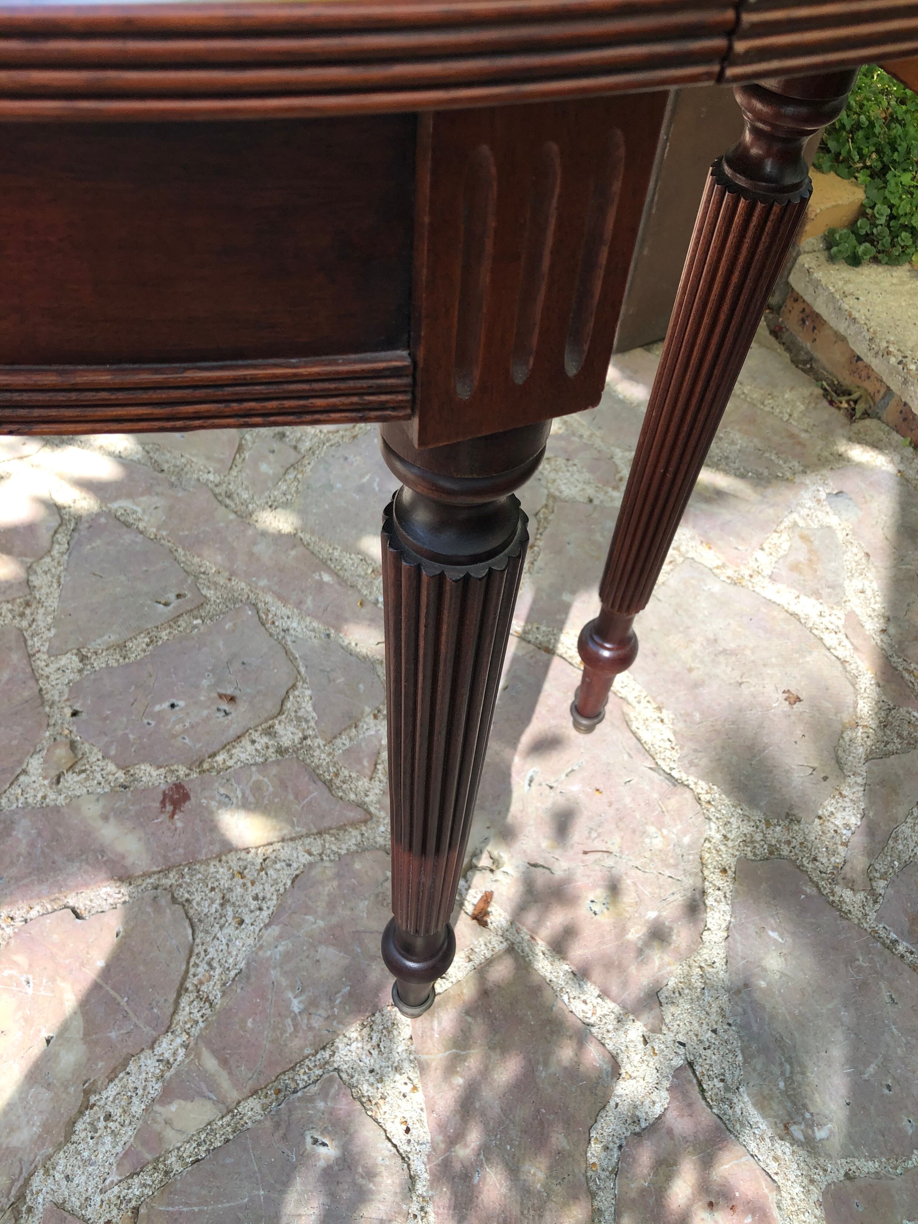 Louis XV-style half moon table