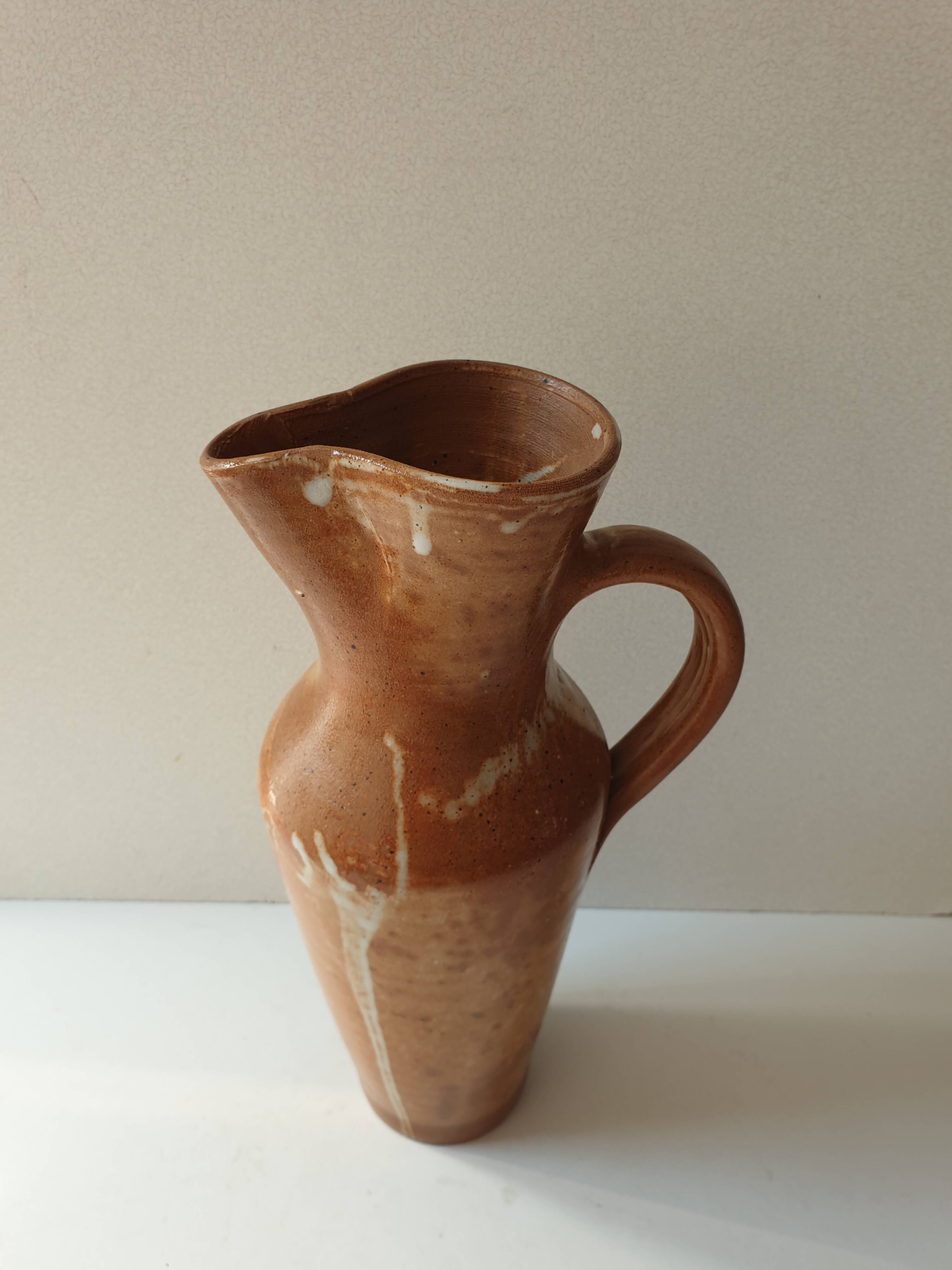 Ceramic pitcher (stoneware) Height 27.5cm - Vintage