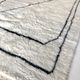 Moroccan Berber carpet Beni Ouarain with black graphic patterns 2.4x1.58m