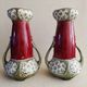 Pair of fives-lille art nouveau vases with handles
