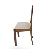 Six Art Dèco Italian Walnut Dining Chairs, 1940s