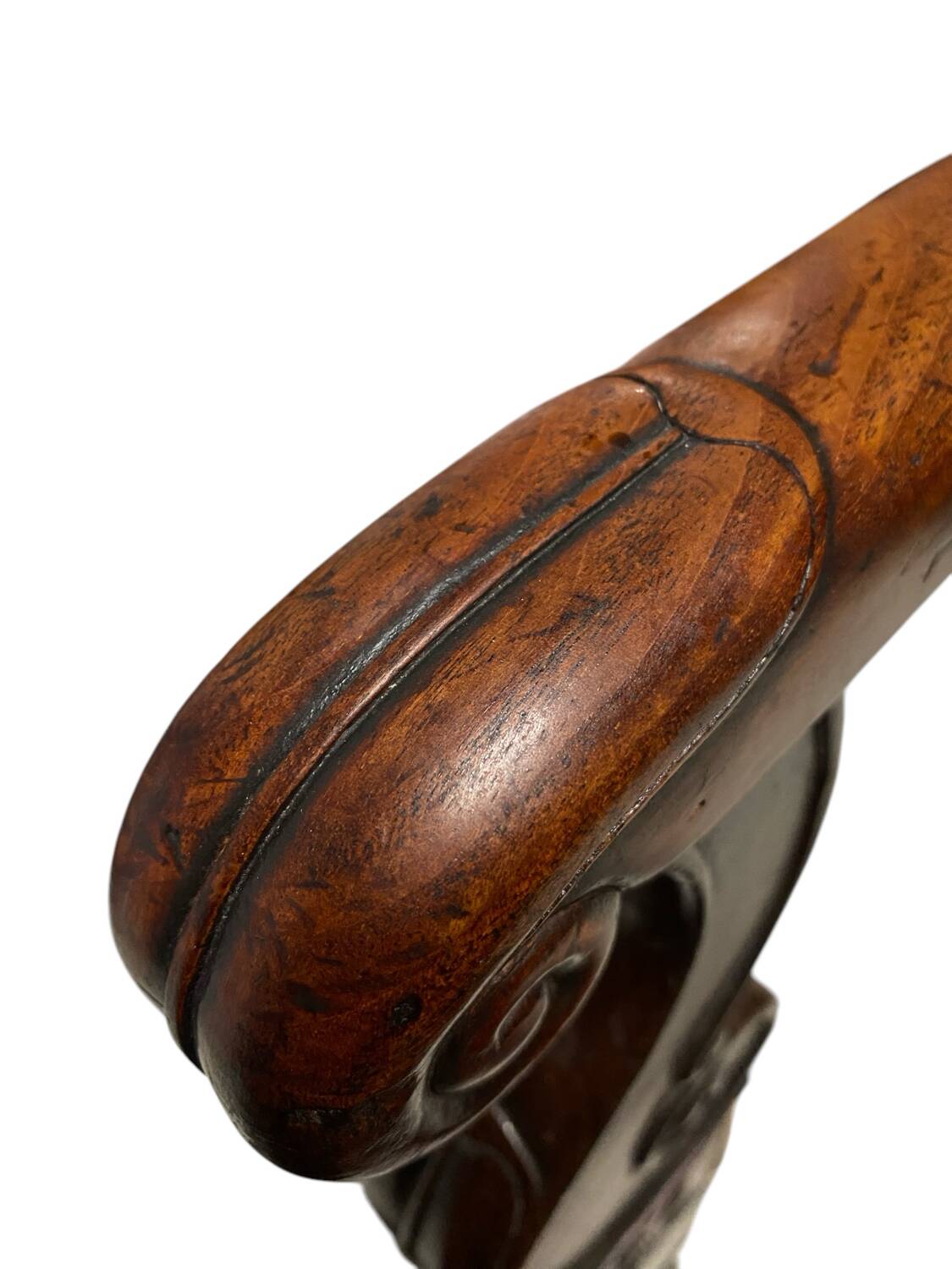 Four 19th century mahogany armchairs