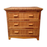 Rattan and wicker chest of drawers