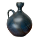 Vintage German brutalist studio pottery vase carafe by Gerhard Liebenthron, 1980.