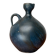Vintage German brutalist studio pottery vase carafe by Gerhard Liebenthron, 1980.