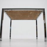 1980s Resin and Stone Chrome Plated Coffee Table, Germany