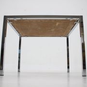 Table basse plaquée en résine et pierre chromée des années 1980, Allemagne