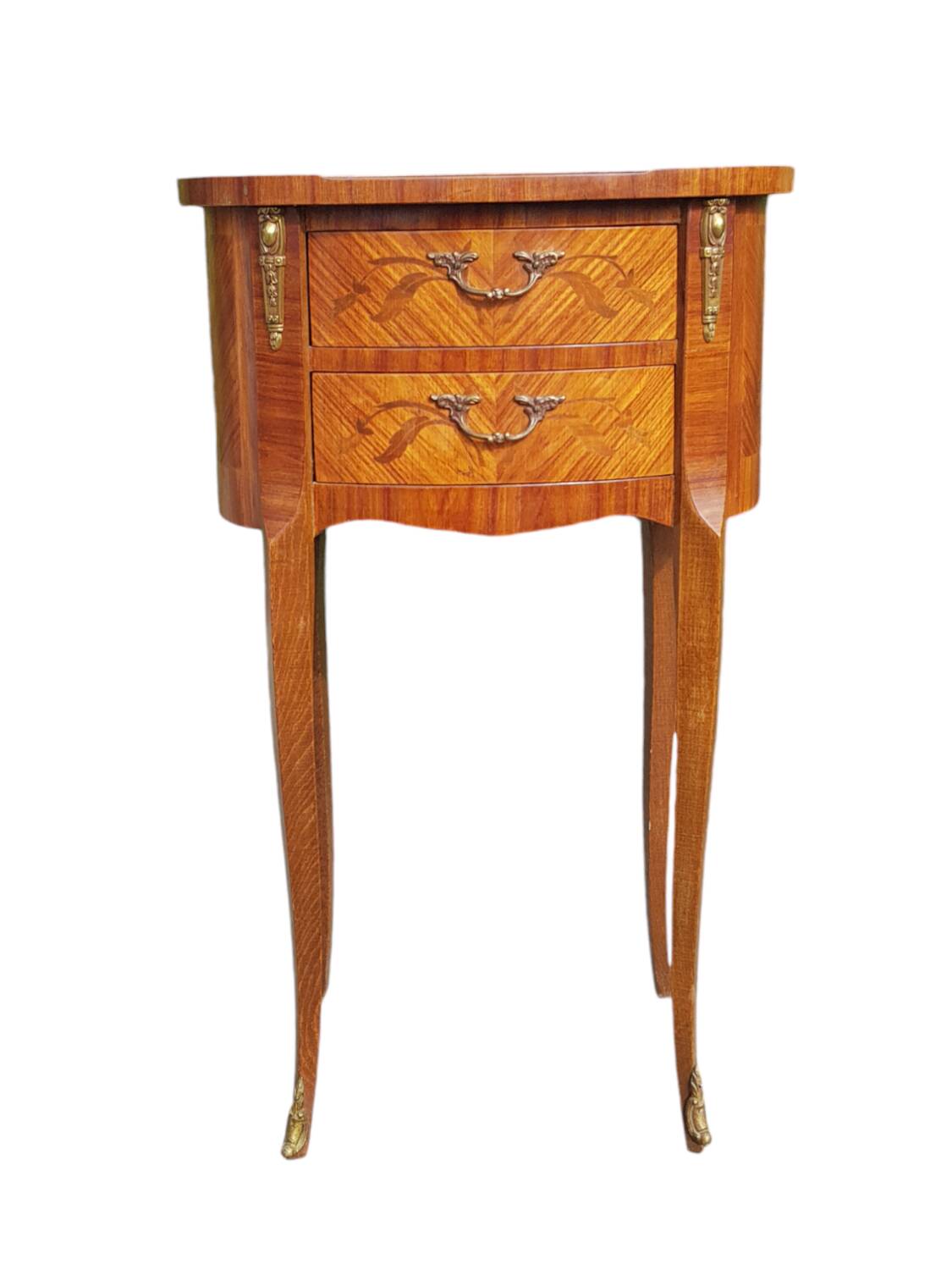 Louis XV style bedside table with marquetry