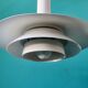 1970s pendant light in white lacquered metal. Denmark 1975