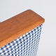 Vintage armchair 60s, DDR, renovation, velvet, houndstooth, blue