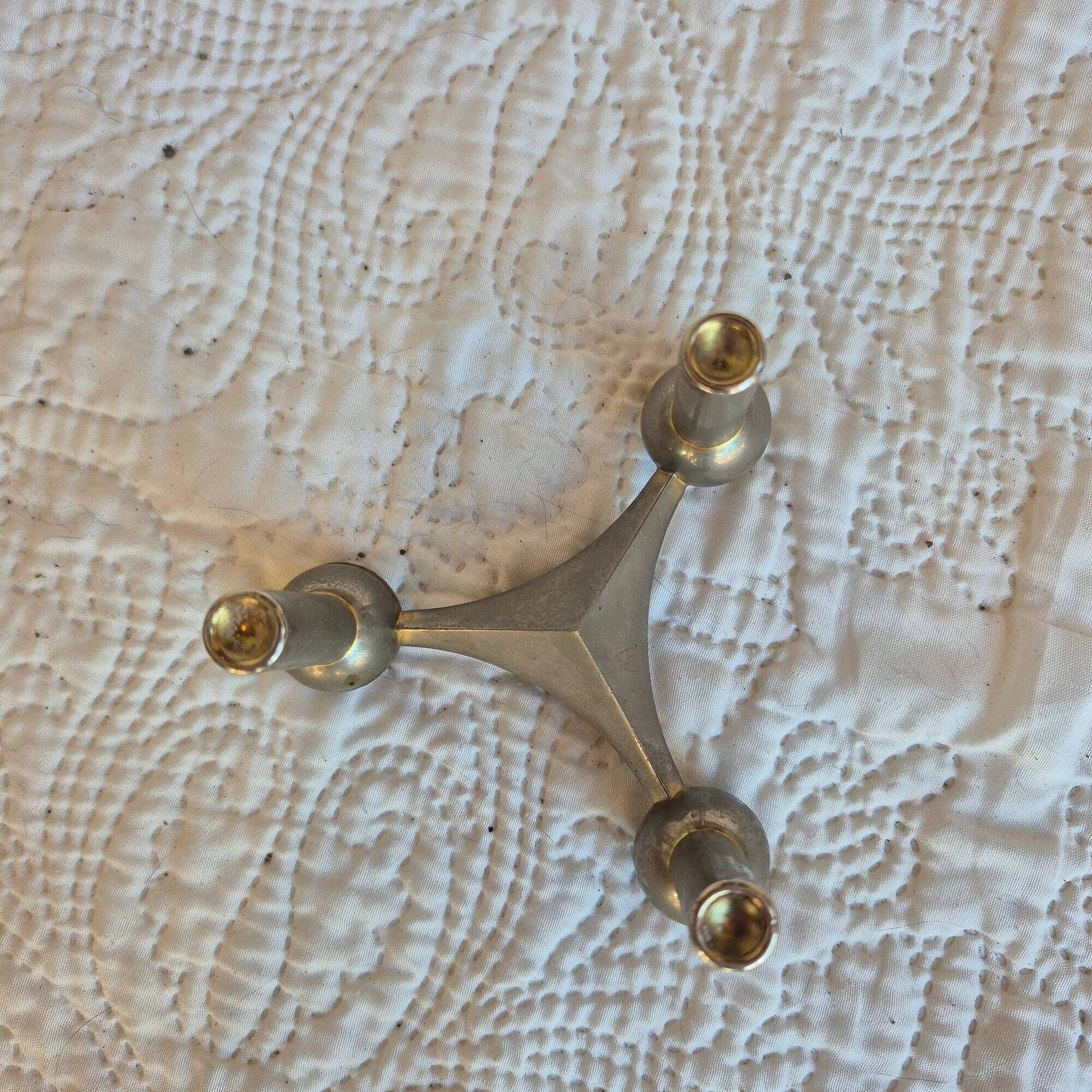 Pair of modular vintage candlesticks – attributed to Nagel S22