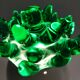 Postmodern Green Murano Glass and White Aluminum Table Lamp, Italy