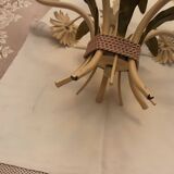 Metal chandelier with flowers decor 1990 - 2000