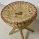 Rattan stool – Vintage 1970s