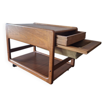 Vildbjerg multifuncion teak serving bar cart, Denmark 1960s