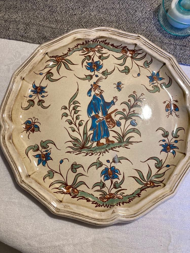 Assiette Moustiers au chinois