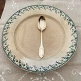large round dish in opaque Gien porcelain, Montigny pattern