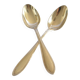 Set of 2 silver-plated teaspoons with a gold filigree design, 13.5 cm.