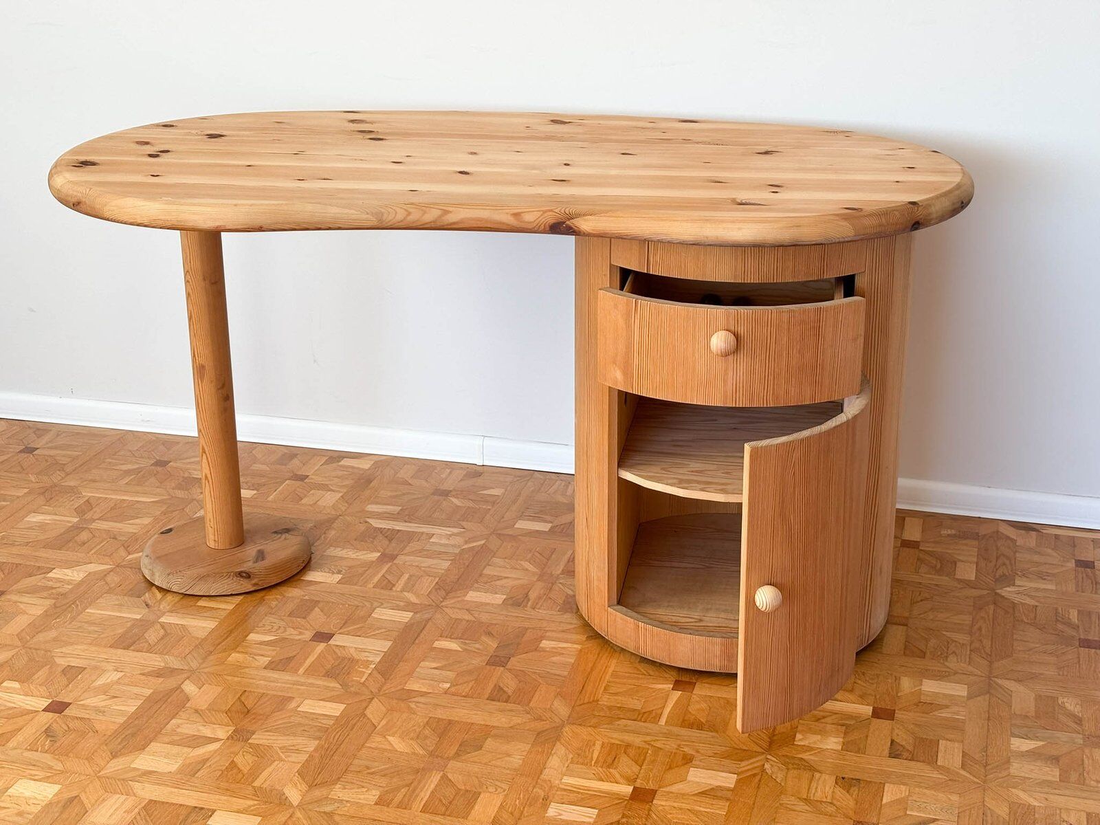 Kidney-shaped desk attributed to CFC Silkeborg, Denmark, 1990s